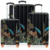 Hauptstadtkoffer Hartschalen-Trolley Q-Damm, 4 Rollen, 3er Koffer-SET, TSA, ineinander Stapelbar bunt