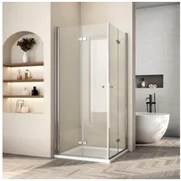 MEYKOERS Eckdusche Faltbare Duschkabine Komplett Dusche 80-90cm Eckeinstieg Eckdusche, BxT: 80x80 cm 80 cm x 185 cm x 80 cm