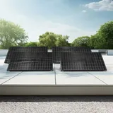 Balkonkraftwerk 1760W | Bifaziale Steckersolaranlage mit vier Glas-Glas Solarmodulen Full Black mit  1740W Leistung & 800 Watt WIFI-Wechselrichter