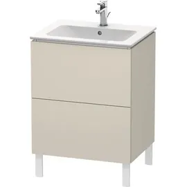 Duravit L-Cube Waschtischunterbau stehend, 2 Auszüge, 620x704x481mm, LC662508383, Farbe: Taupe Supermatt Dekor