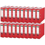 Leitz Qualitäts-Ordner 180° Plastik, 20er Pack, das Original, DIN A4 Aktenordner 8 cm breit, 90% Recycling-Karton, 30% Pre-Consumer Recycling-Kunststoff, Mit 180° Mechanik, 600 Blatt, Rot, 10105025