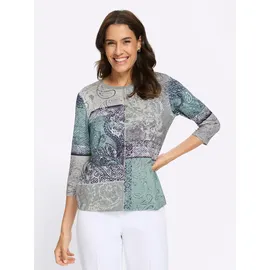 Inspirationen WITT WEIDEN 3/4-Arm-Shirt in kalkmint-weiß-bedruckt | Gr.: 50