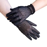 Strass Mode Lang Netz Mesh Handschuhe,Fischnetz Handschuhe,Glänzend Netz Mesh Handschuhe Schwarz Fingerlose Netzhandschuhe Schwarz Strass Mode Opernhandschuhen,Halloween Maskerade Kostüm,Schwarz B