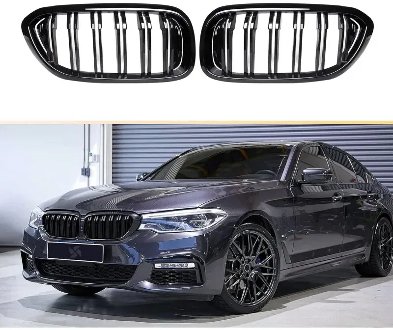 Doppelte Nierengitter für BMW 5er‐Reihe (G30, G31, G38) 2017–2019 — 520i, 523i, 528i, 530i, 535i, 550i, 520d