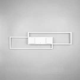 Trio Leuchten Deckenleuchte Albany, weiß, 100 x 28 cm, Alu, CCT, dimmbar