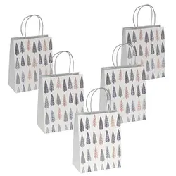 5 SIGEL Geschenktaschen Pine trees Motiv 18,0 x 23,0 cm