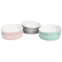 Mambocat 6er Set Crème Brûlée-Förmchen Emilia rosa, mint grau