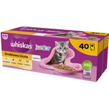 whiskas Katzennassfutter Geflügel Auswahl in Gelee, 40x85g