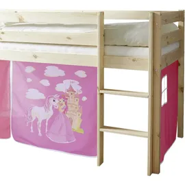 Livetastic Hochbett Malte 90 x 200 cm Kiefer massiv natur zauberfee