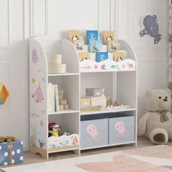 Kinderregal Lysekil 100x93x30 cm mit Ozean Motiv