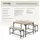 Tectake tectake® Sitzgruppe, 3-teilig, Industrial Style, mit höhenverstellbaren Kunststofffüßen