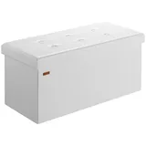 CASARIA Sitzbank Weiß 80x40x40cm MDF Faltbar