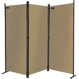 Quick Star Paravent 3/4/6 Teilig beige 165 cm x 170 cm x 22 cm