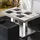 GGM Möbel Bistro Loungetisch 110 x 60 x 41 cm Weiß Marmor/Edelstahl