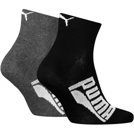 Puma Lifestyle Quarter Socken 2er Pack Schwarz/Weiß 39-42