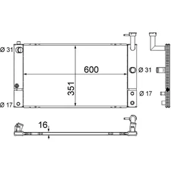 Kühler Motorkühlung MAHLE CR 1855 000S