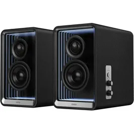 Edifier QR65 Aktive Design Lautsprecher (Regallautsprecher, Schwarz