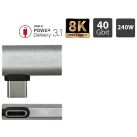 Good Connections USB 4.0 Gen. 3x2 Winkeladapter USB-C Stecker an USB-C Buchse