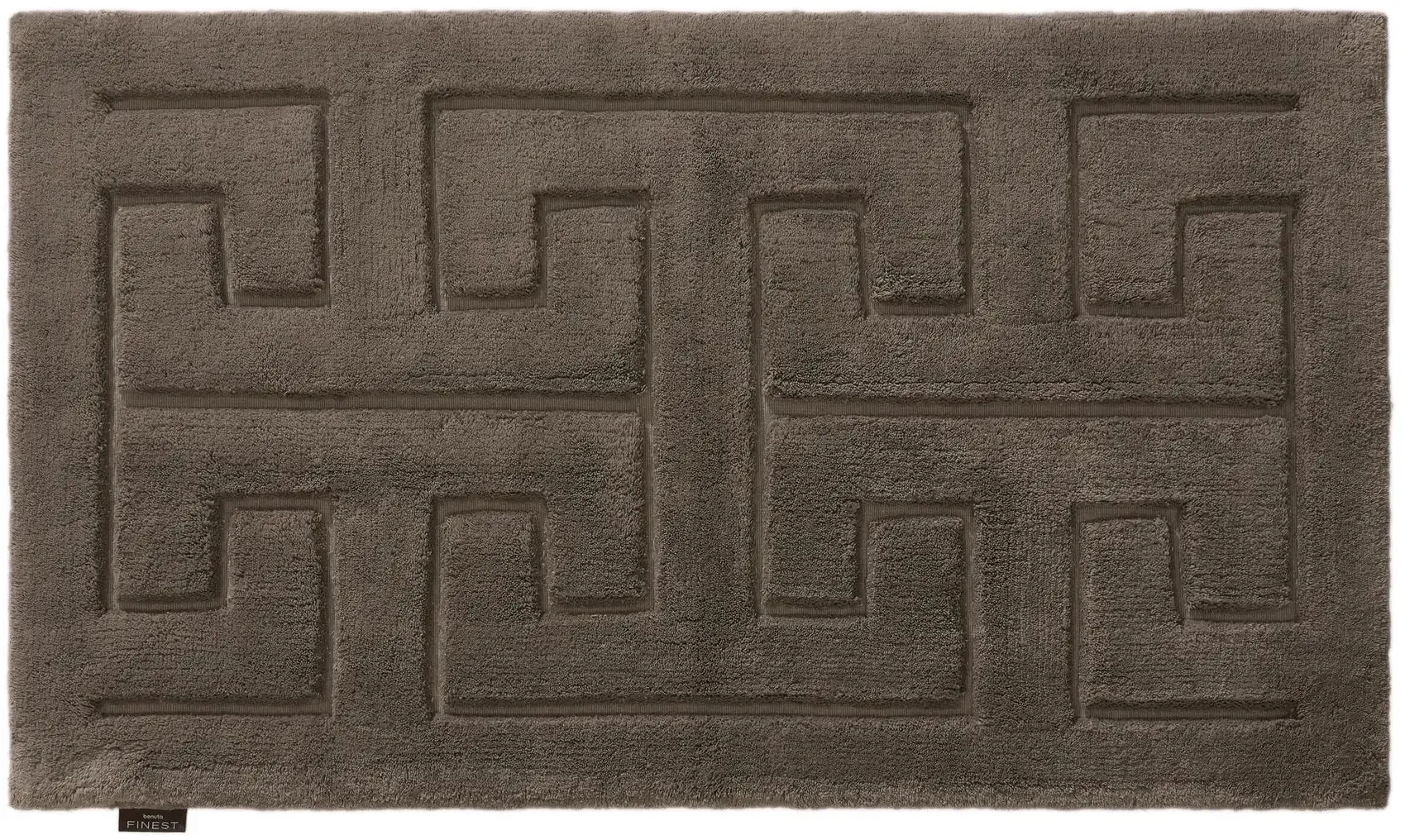 benuta Finest - Badteppich für Badezimmer - Badematte Helios Grau 70x120 cm