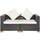 vidaXL Gartensofa Poly Rattan Schwarz