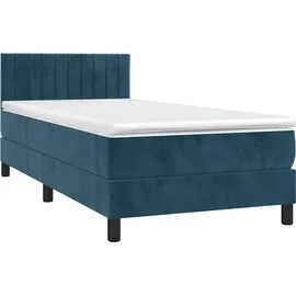 vidaXL Boxspringbett 100 x 200 cm Dunkelblau