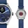 Withings ScanWatch 2 42 mm silber, Silikonarmband blau