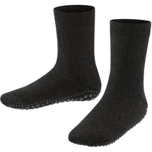 Falke Unisex Kinder Stoppersocken Catspads K Hp Baumwolle Wolle rutschhemmende Noppen 1 Paar, Grau Asphalt Melange 3180, 35/38