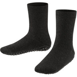 Falke Unisex Kinder Stoppersocken Catspads K Hp Baumwolle Wolle rutschhemmende Noppen 1 Paar, Grau Asphalt Melange 3180, 35/38