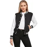 Build Your Brand Sweat College Jacke Black / White XL