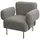 Mendler Lounge-Sessel HWC-L83 Bouclé  ~  grau höhenverstellbar