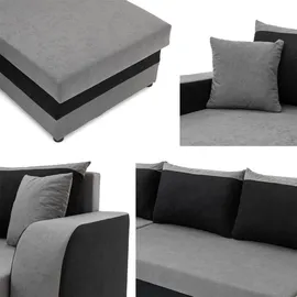 Mirjan24 Ecksofa Grau, Textil, 6-Sitzer, U-Form,Rechteckig, 304x80x140 cm, Wohnzimmer, Sofas & Couches, Wohnlandschaften, Ecksofas