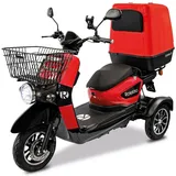 Rolektro E-Carrier 25 V.3 1000 Watt 25 km/h rot inkl. Heckkoffer