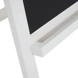 Mendler Werbetafel HWC-E51, Aufsteller Kreidetafel Kundenstopper Dekotafel, 66x39x33cm ~ weiß lackiert