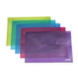 Rapesco Bright Popper Wallet, Polypropylen (PP), A5