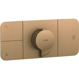 Hansgrohe AXOR One Unterputz-Duscharmatur mit Thermostat für 3 Verbraucher Brushed Bronze 45713140
