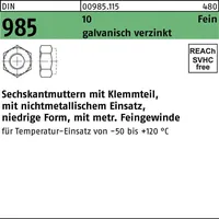 F. REYHER Nchfg. GmbH & Co. KG Sechskantmutter DIN 985 M 12 x 1,25 100 Stück
