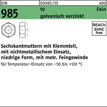 F. REYHER Nchfg. GmbH & Co. KG Sechskantmutter DIN 985 M 12 x 1,25 100 Stück