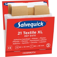 CEDERROTH Salvequick 21 Textile XL REF 6470 Pflasterstrips Nachfüllpack