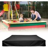 Sandkastenabdeckung mit Kordelzug, Sandkastenplane, 420D Oxford, 120x120cm, wasser- und staubdichte Schutzhülle für Sandkasten, Schwimmbad, Garten