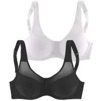 PETITE FLEUR Bügel-BH Damen schwarz+weiß Gr.80C