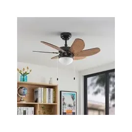 LINDBY Minja 78 cm Deckenventilator Schwarz