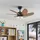 LINDBY Minja 78 cm Deckenventilator Schwarz