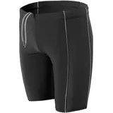 Aquarti Badehose Aquarti Herren Lange Badehose Schwarz/Grau M