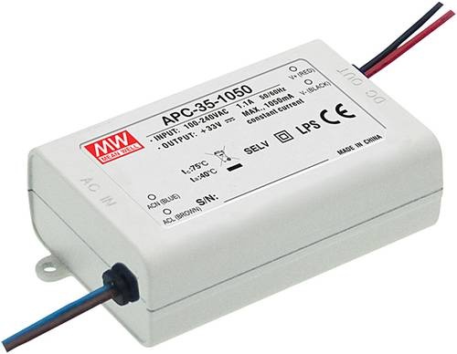 Mean Well APC-35-350 LED-Treiber Konstantstrom 35W 0.35A 28 - 100 V/DC nicht dimmbar, Überlastschut