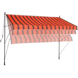Konifera Klemmmarkise 300 x 150 cm Braun/Orange