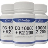 Vitamin D3 10.000 I.E. + Vitamin K2 200mcg 270 Kapseln MK7 Menachinon-7 IE IU