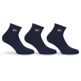 Fila UNISEX QUARTER PLAIN SOCKS 3er Pack Blau 43-46
