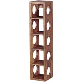 Wohnling Weinregal Mumbai aus Holz Sheesham massiv ca.15x70x15cm