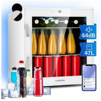 Klarstein Getränkekühlschrank HEA-Coachella 50-wh 10045041, 51 cm hoch, 47.5 cm breit, Bierkühlschrank Getränkekühlschrank Flaschenkühlschrank mit Glastür weiß