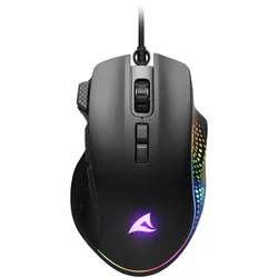 Sharkoon SHARK Force 3, rechts, Optisch, USB Typ-A, 12800 DPI, 7000 fps, Schwarz